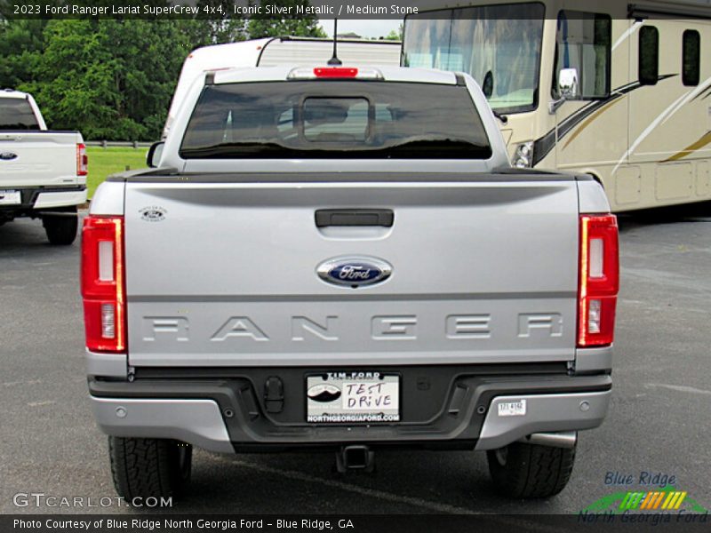 Iconic Silver Metallic / Medium Stone 2023 Ford Ranger Lariat SuperCrew 4x4