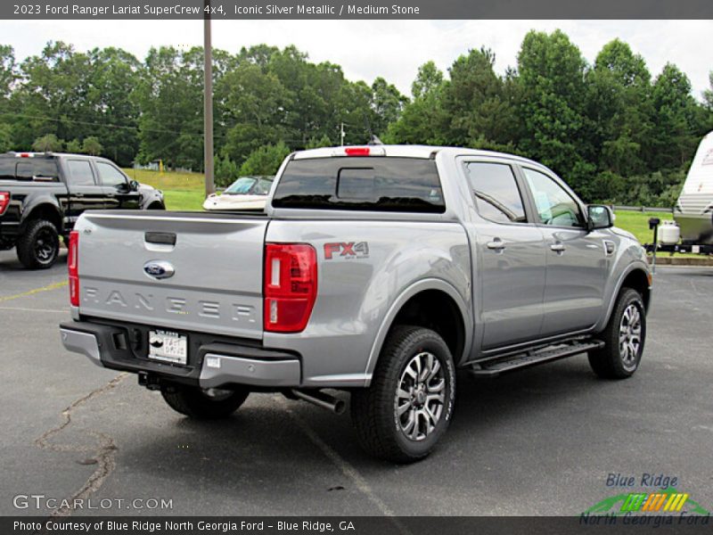 Iconic Silver Metallic / Medium Stone 2023 Ford Ranger Lariat SuperCrew 4x4