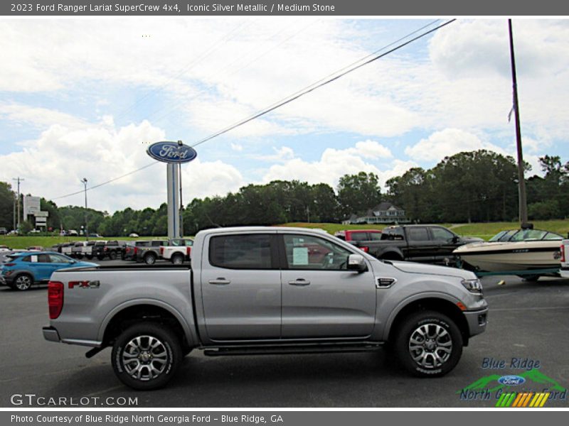 Iconic Silver Metallic / Medium Stone 2023 Ford Ranger Lariat SuperCrew 4x4