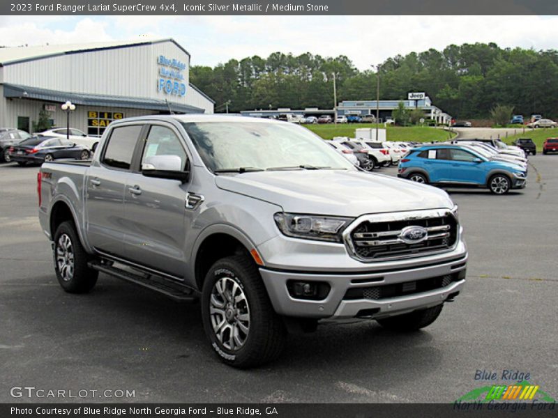 Iconic Silver Metallic / Medium Stone 2023 Ford Ranger Lariat SuperCrew 4x4