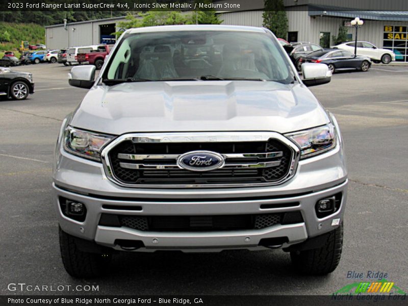 Iconic Silver Metallic / Medium Stone 2023 Ford Ranger Lariat SuperCrew 4x4