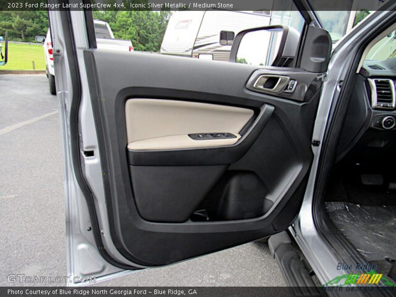 Iconic Silver Metallic / Medium Stone 2023 Ford Ranger Lariat SuperCrew 4x4
