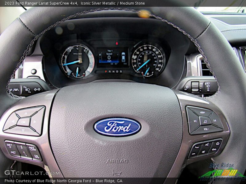 Iconic Silver Metallic / Medium Stone 2023 Ford Ranger Lariat SuperCrew 4x4