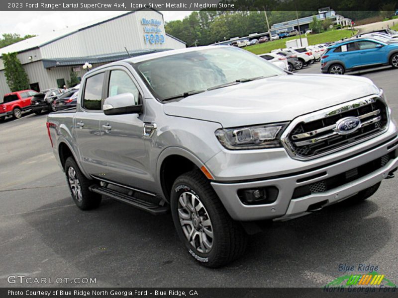 Iconic Silver Metallic / Medium Stone 2023 Ford Ranger Lariat SuperCrew 4x4