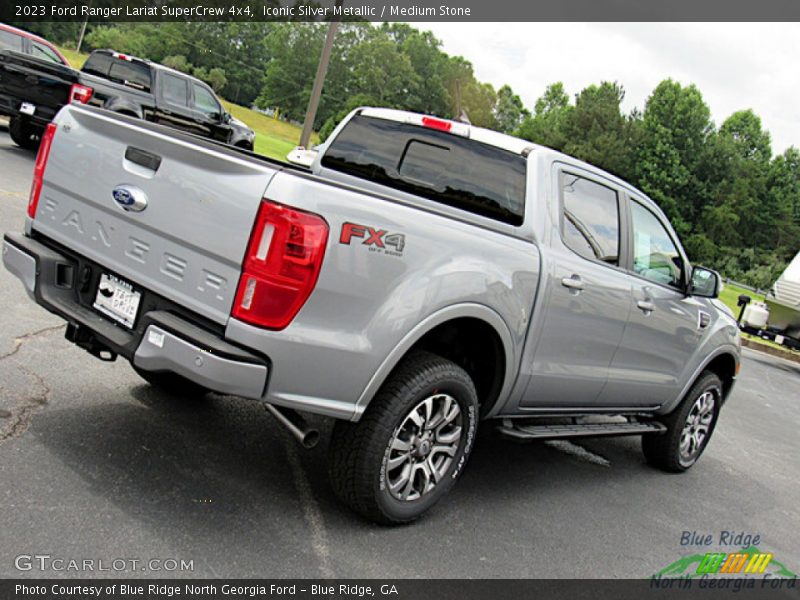 Iconic Silver Metallic / Medium Stone 2023 Ford Ranger Lariat SuperCrew 4x4
