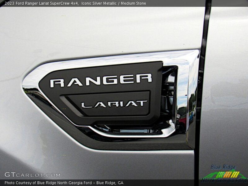 Iconic Silver Metallic / Medium Stone 2023 Ford Ranger Lariat SuperCrew 4x4