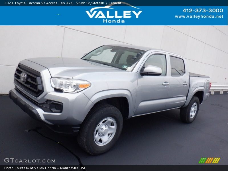 Silver Sky Metallic / Cement 2021 Toyota Tacoma SR Access Cab 4x4