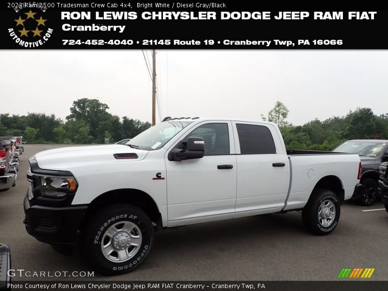 Bright White / Diesel Gray/Black 2023 Ram 2500 Tradesman Crew Cab 4x4