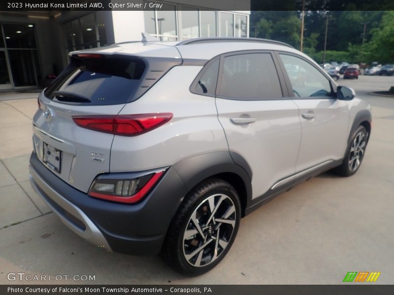 Cyber Silver / Gray 2023 Hyundai Kona Limited AWD