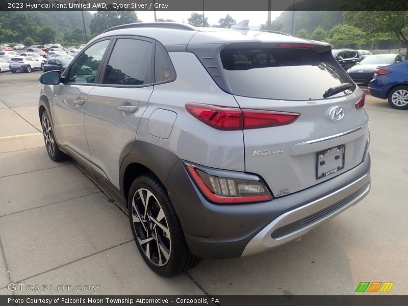 Cyber Silver / Gray 2023 Hyundai Kona Limited AWD