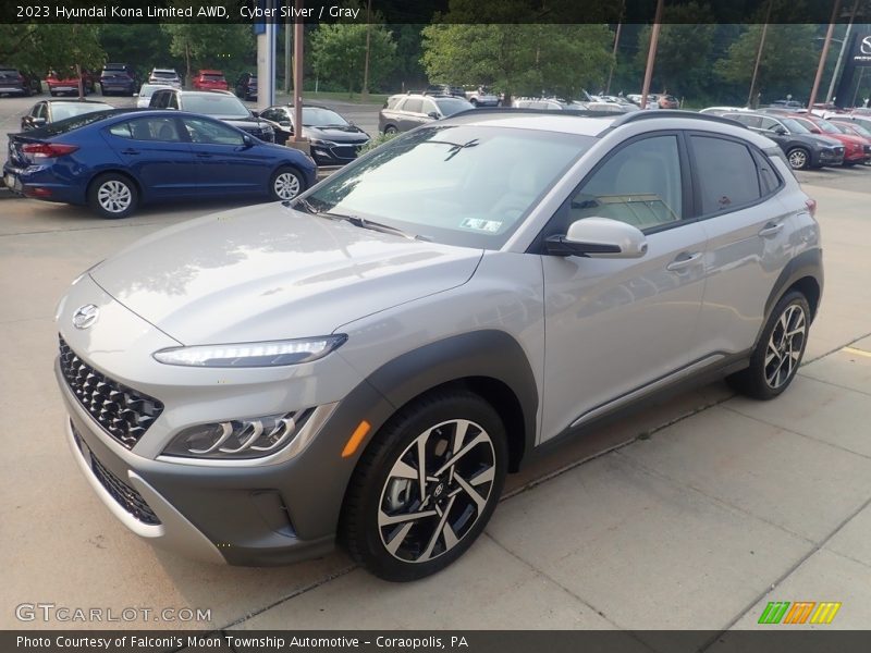 Cyber Silver / Gray 2023 Hyundai Kona Limited AWD