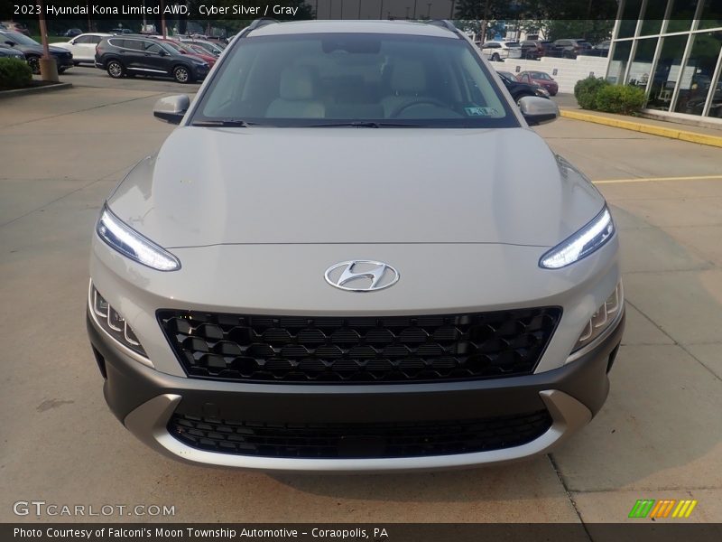 Cyber Silver / Gray 2023 Hyundai Kona Limited AWD