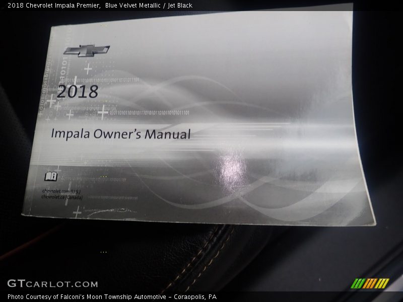 Blue Velvet Metallic / Jet Black 2018 Chevrolet Impala Premier