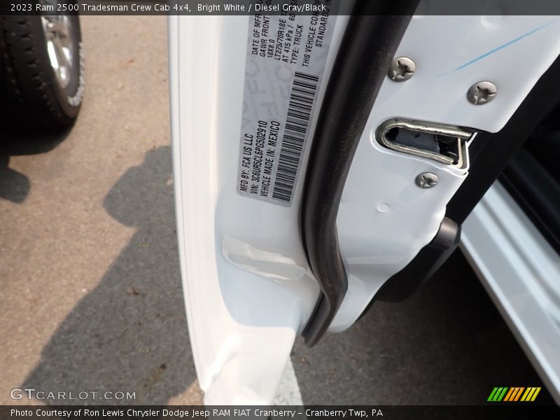 Bright White / Diesel Gray/Black 2023 Ram 2500 Tradesman Crew Cab 4x4