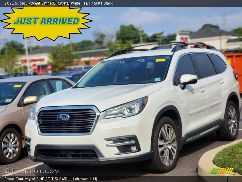 Crystal White Pearl / Slate Black 2021 Subaru Ascent Limited