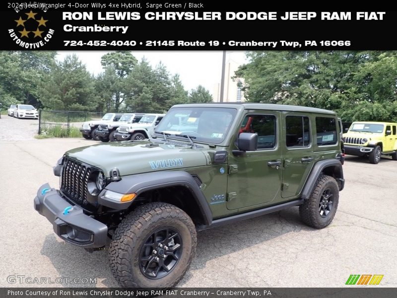Sarge Green / Black 2024 Jeep Wrangler 4-Door Willys 4xe Hybrid