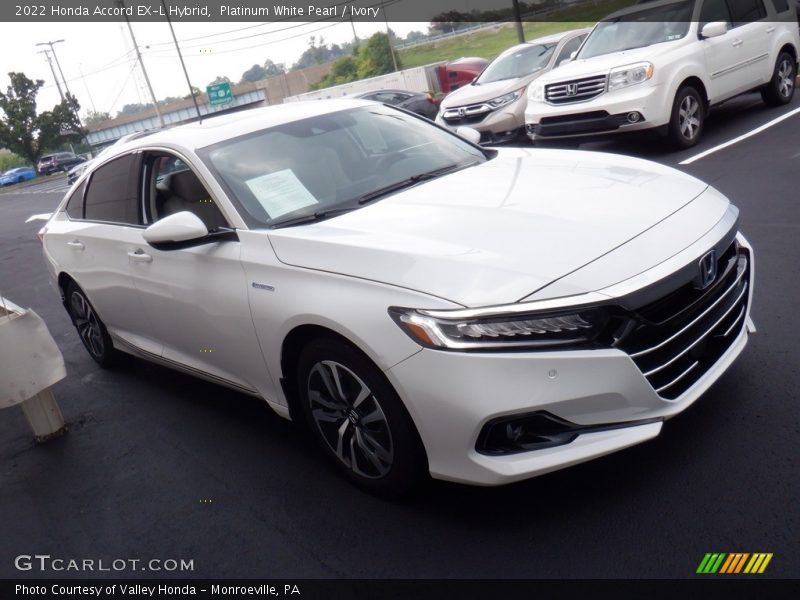Platinum White Pearl / Ivory 2022 Honda Accord EX-L Hybrid