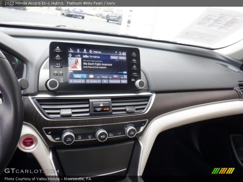 Platinum White Pearl / Ivory 2022 Honda Accord EX-L Hybrid