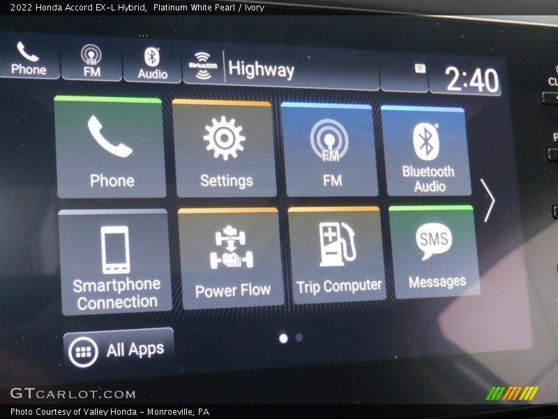 Platinum White Pearl / Ivory 2022 Honda Accord EX-L Hybrid