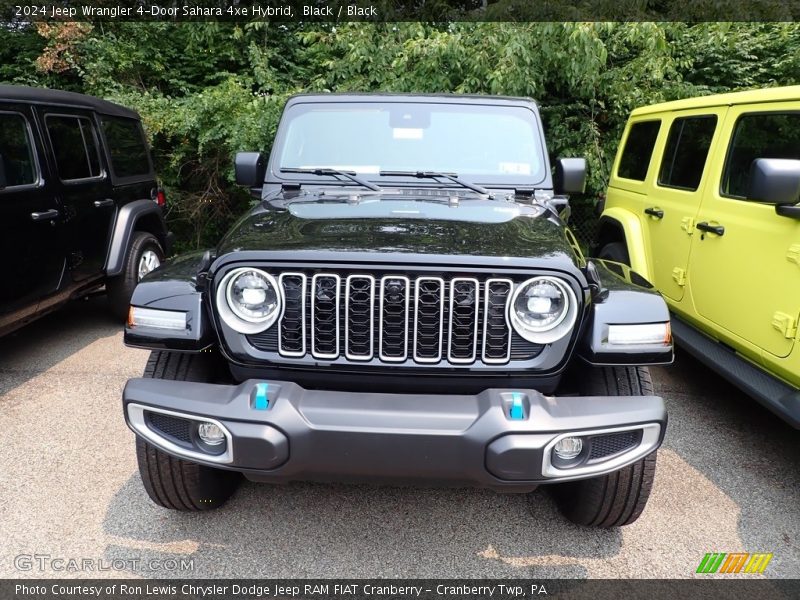 Black / Black 2024 Jeep Wrangler 4-Door Sahara 4xe Hybrid