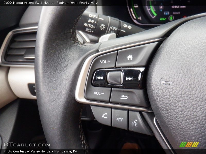 Platinum White Pearl / Ivory 2022 Honda Accord EX-L Hybrid