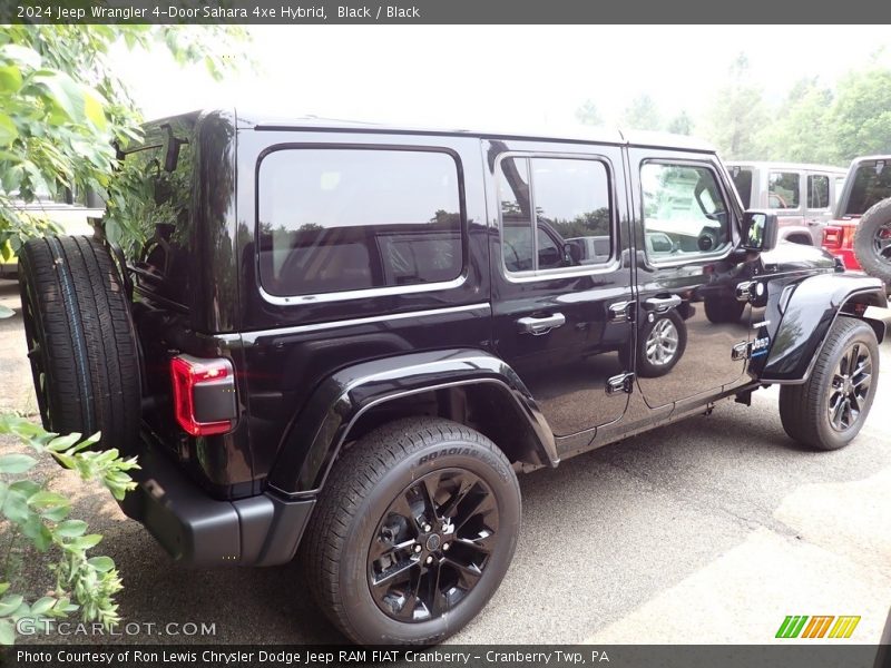 Black / Black 2024 Jeep Wrangler 4-Door Sahara 4xe Hybrid