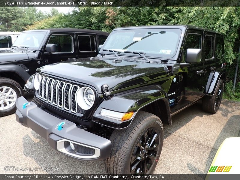 Black / Black 2024 Jeep Wrangler 4-Door Sahara 4xe Hybrid