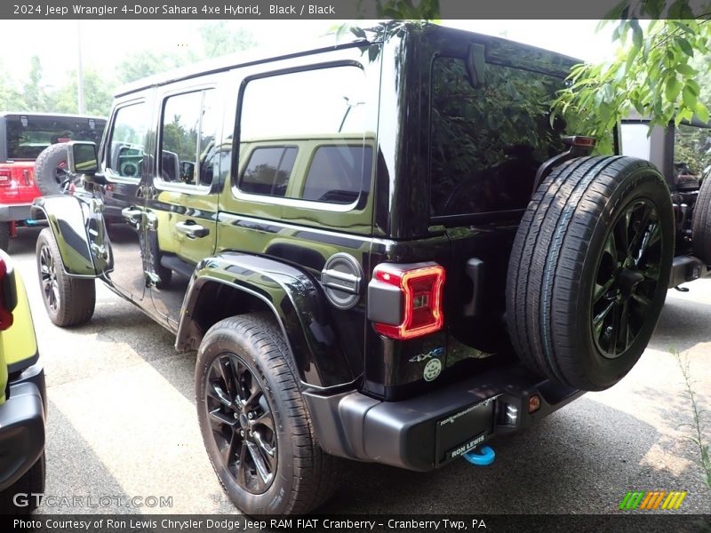 Black / Black 2024 Jeep Wrangler 4-Door Sahara 4xe Hybrid