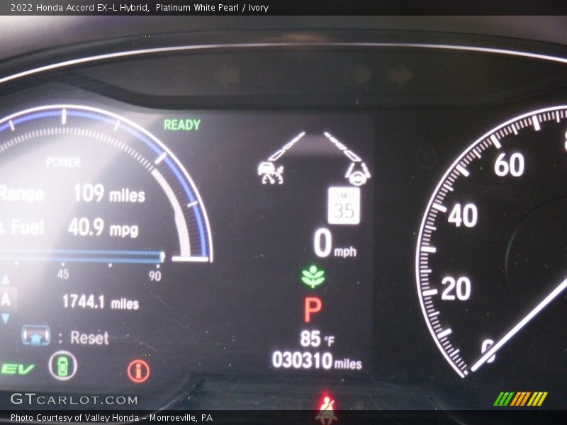 Platinum White Pearl / Ivory 2022 Honda Accord EX-L Hybrid