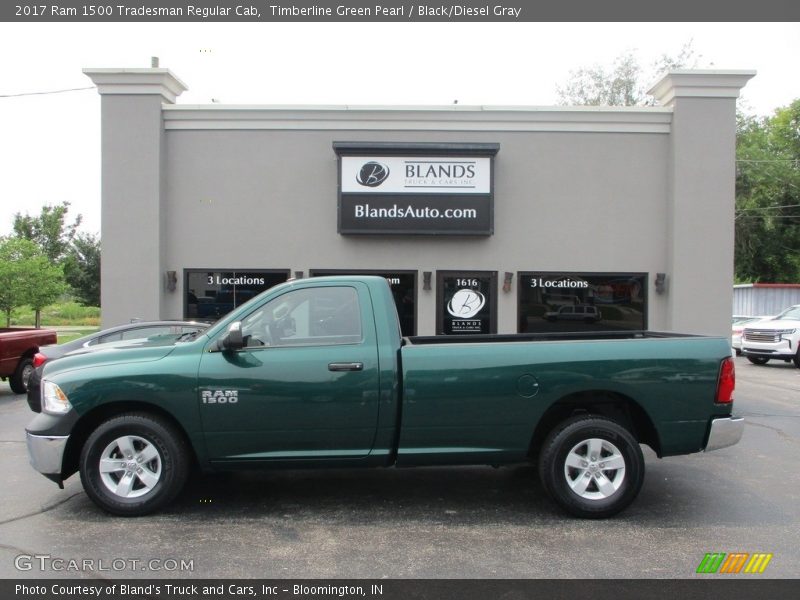 Timberline Green Pearl / Black/Diesel Gray 2017 Ram 1500 Tradesman Regular Cab