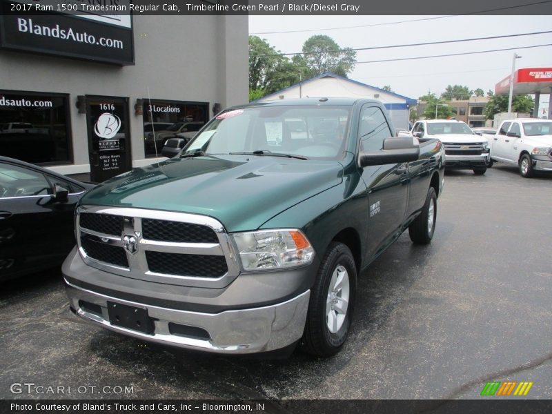 Timberline Green Pearl / Black/Diesel Gray 2017 Ram 1500 Tradesman Regular Cab