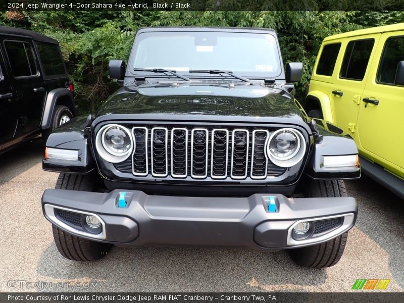 Black / Black 2024 Jeep Wrangler 4-Door Sahara 4xe Hybrid