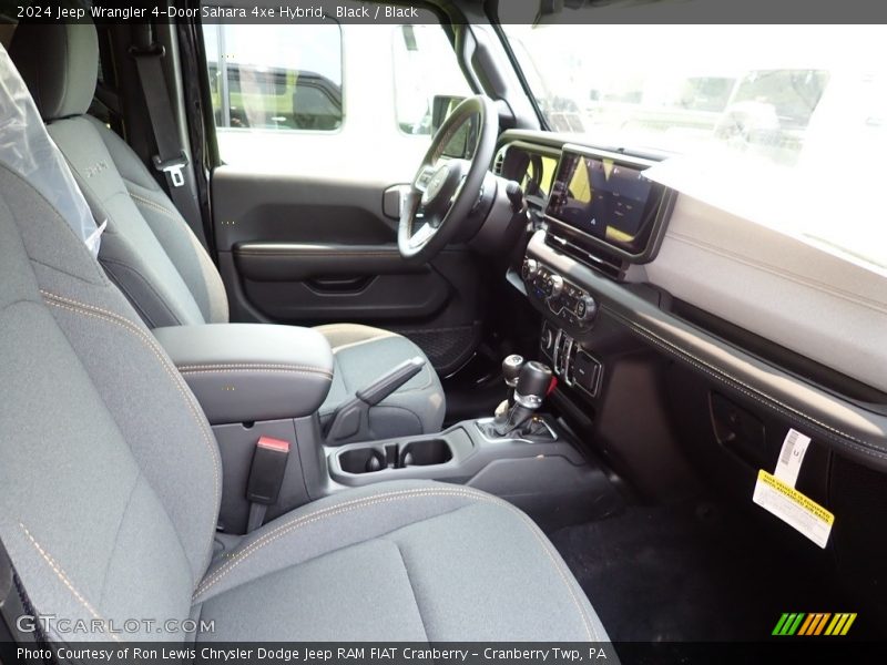 Black / Black 2024 Jeep Wrangler 4-Door Sahara 4xe Hybrid