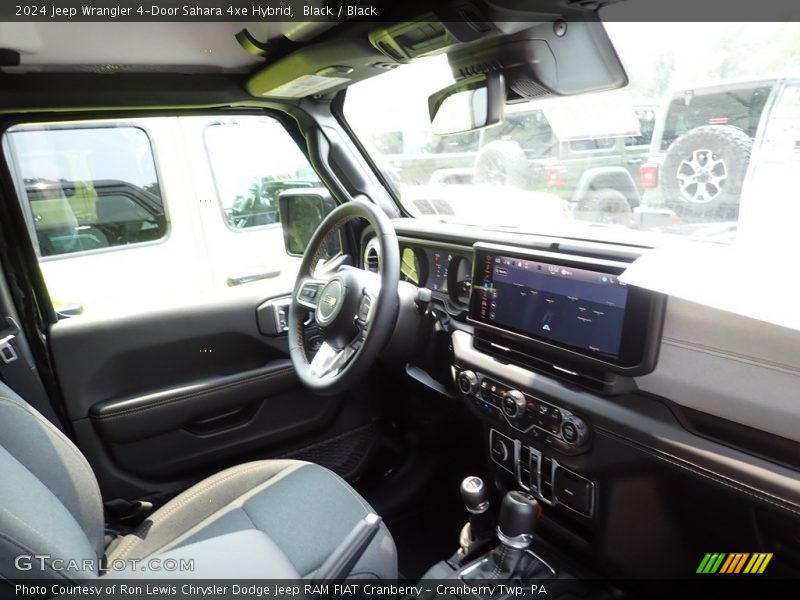 Black / Black 2024 Jeep Wrangler 4-Door Sahara 4xe Hybrid