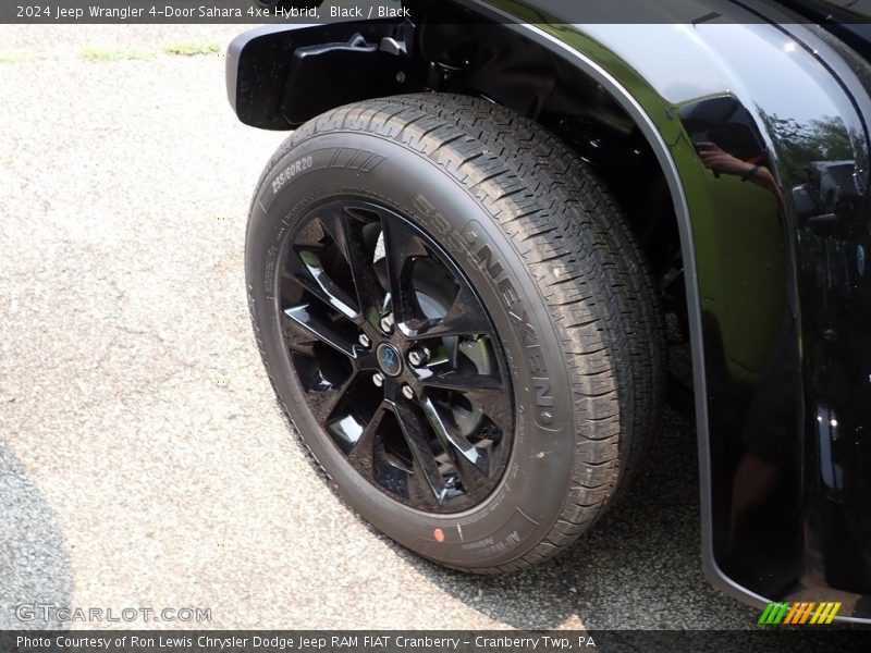 Black / Black 2024 Jeep Wrangler 4-Door Sahara 4xe Hybrid