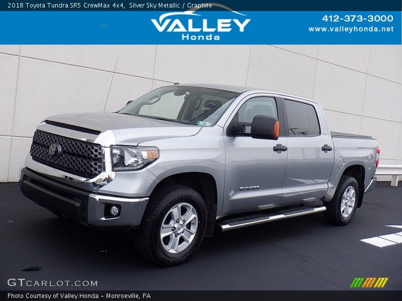 Silver Sky Metallic / Graphite 2018 Toyota Tundra SR5 CrewMax 4x4