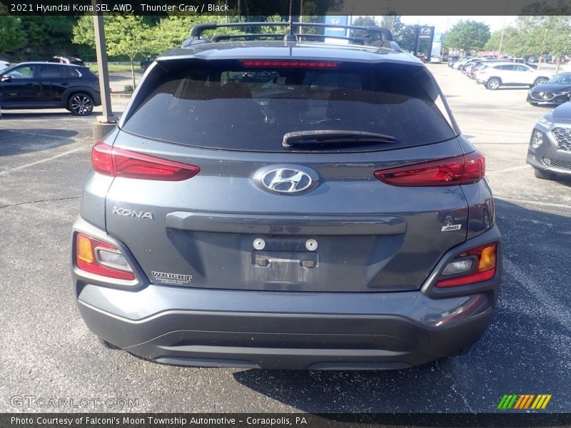 Thunder Gray / Black 2021 Hyundai Kona SEL AWD
