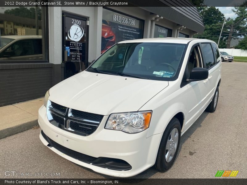 Stone White / Black/Light Graystone 2012 Dodge Grand Caravan SE