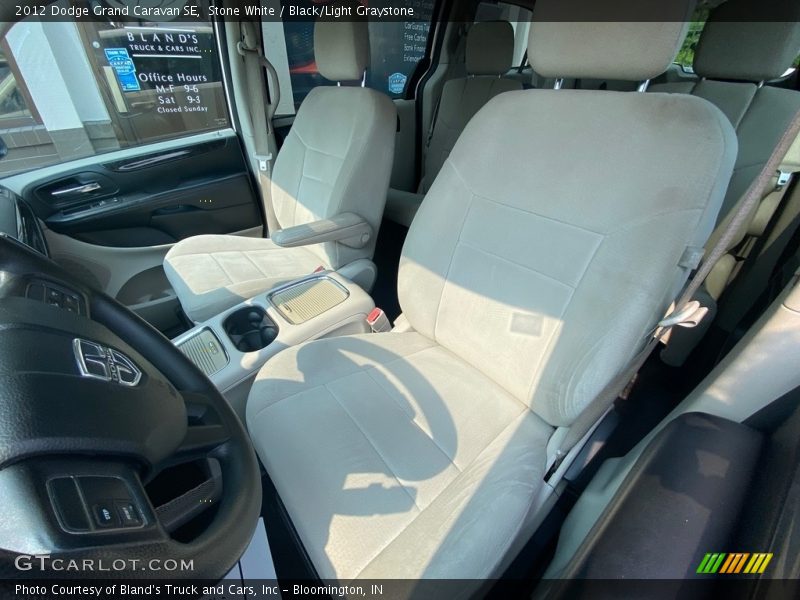 Stone White / Black/Light Graystone 2012 Dodge Grand Caravan SE