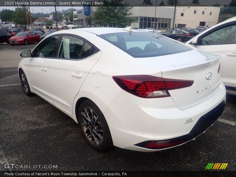 Quartz White Pearl / Black 2020 Hyundai Elantra Limited