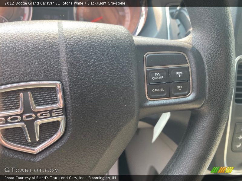 Stone White / Black/Light Graystone 2012 Dodge Grand Caravan SE