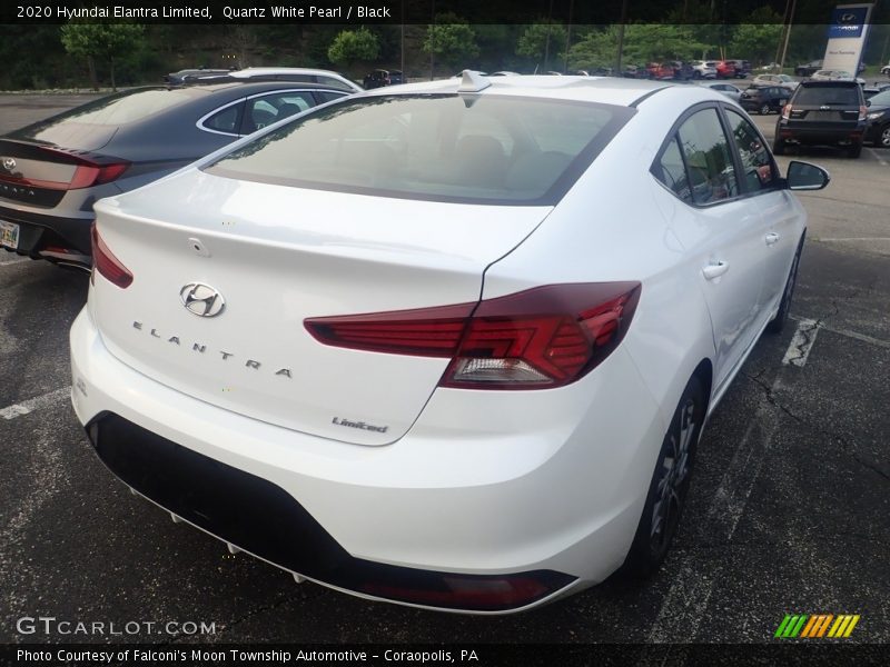 Quartz White Pearl / Black 2020 Hyundai Elantra Limited