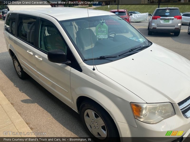 Stone White / Black/Light Graystone 2012 Dodge Grand Caravan SE