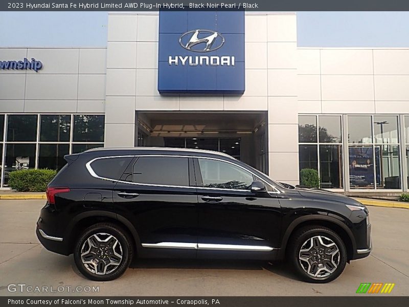 Black Noir Pearl / Black 2023 Hyundai Santa Fe Hybrid Limited AWD Plug-In Hybrid