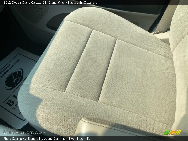 Stone White / Black/Light Graystone 2012 Dodge Grand Caravan SE