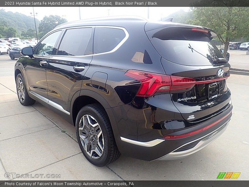 Black Noir Pearl / Black 2023 Hyundai Santa Fe Hybrid Limited AWD Plug-In Hybrid