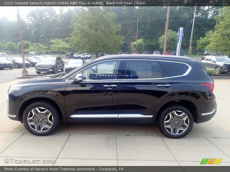 Black Noir Pearl / Black 2023 Hyundai Santa Fe Hybrid Limited AWD Plug-In Hybrid