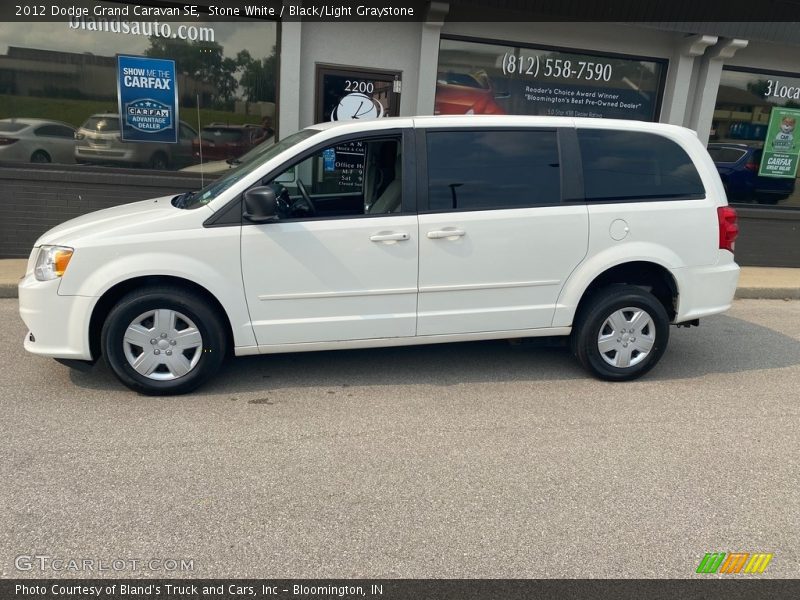 Stone White / Black/Light Graystone 2012 Dodge Grand Caravan SE