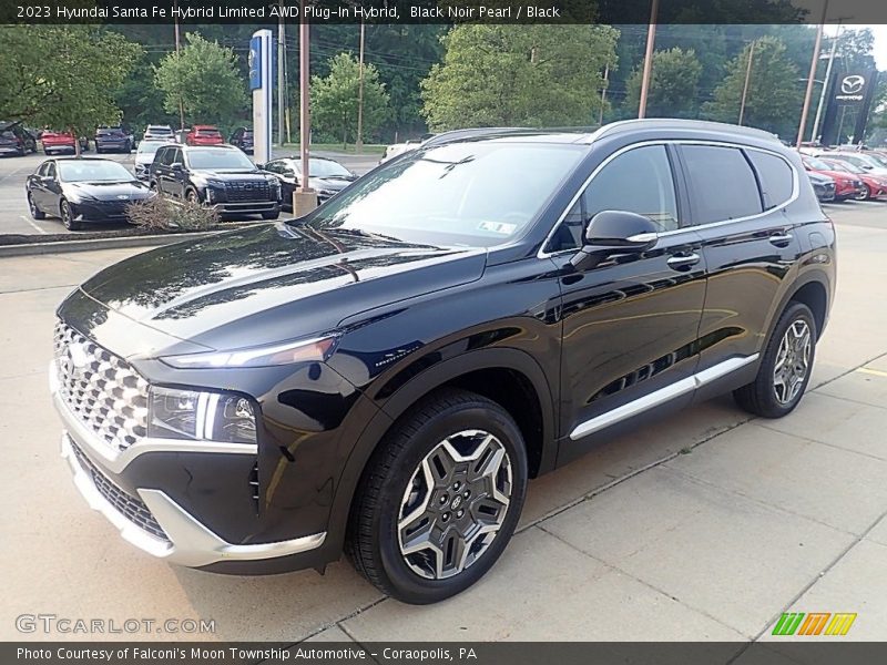 Black Noir Pearl / Black 2023 Hyundai Santa Fe Hybrid Limited AWD Plug-In Hybrid