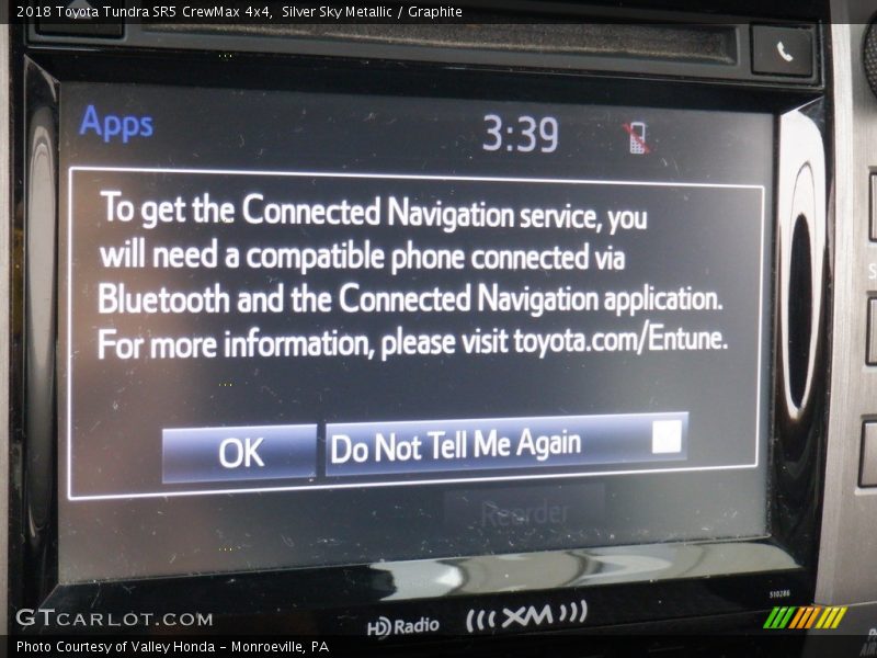 Silver Sky Metallic / Graphite 2018 Toyota Tundra SR5 CrewMax 4x4